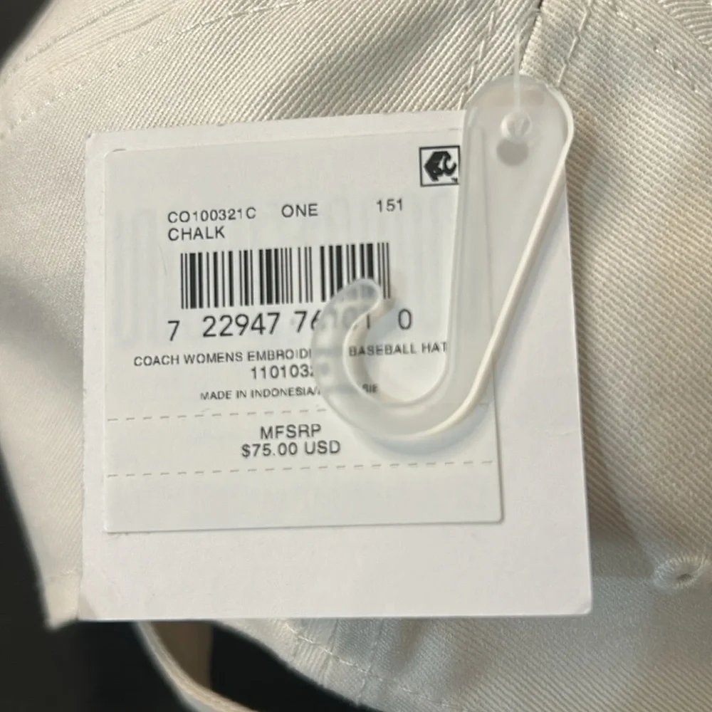 Coach Embroidered Baseball Hat Color Chalk - Picture 3 of 5